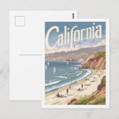 Californië Amerika Verenigde Staten Beroemde Vinta Briefkaart (Voorkant / Achterkant)