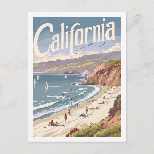 Californië Amerika Verenigde Staten Beroemde Vinta Briefkaart (Voorkant)