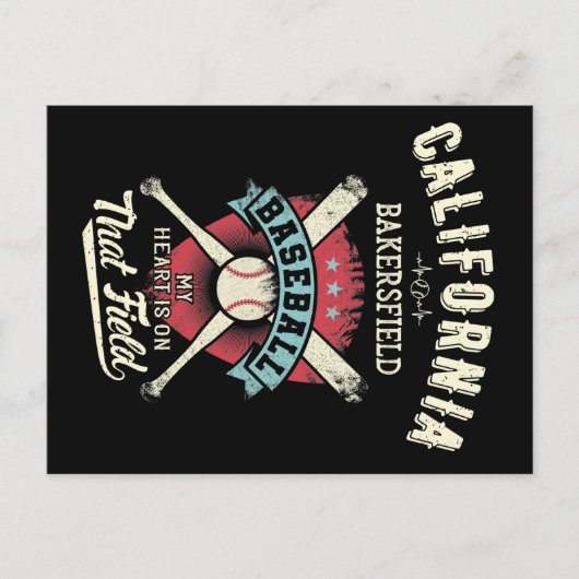 Californië Bakersfield Baseball Briefkaart (Voorkant)