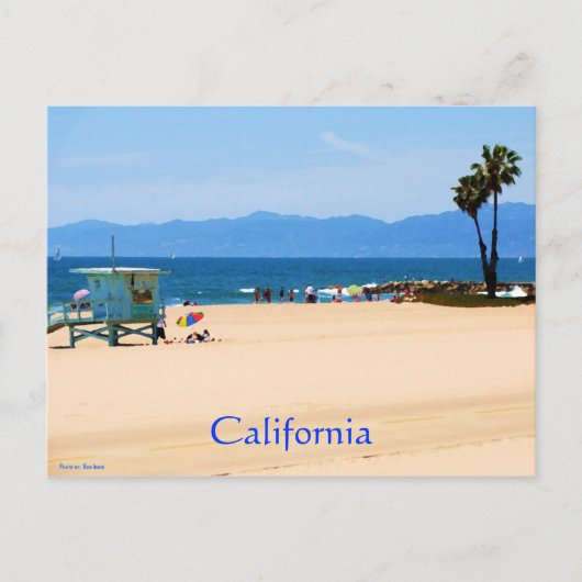 Californië Beach Briefkaart (Voorkant)