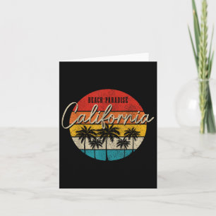Californië Beach Paradise  Palm Trees Surfe Kaart