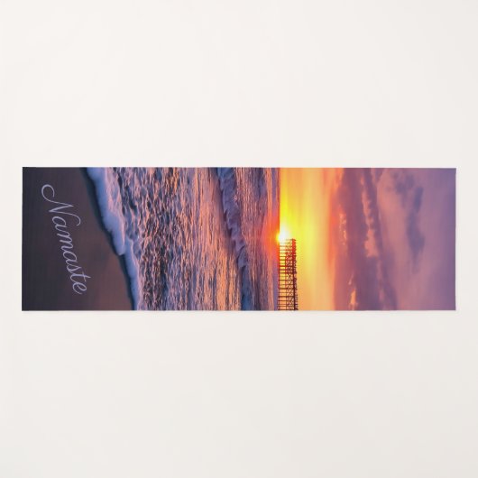  Californië Beach Pier Summer Sunset Yogamat (Voorkant (horizontaal))