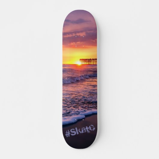  Californië Beach Pier Sunset Persoonlijk Skateboard (Voorkant)