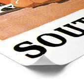 Californië beaches Vintage Travel Poster (Hoek)