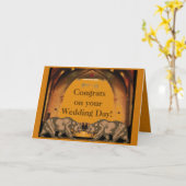 Californië Beer Bruiloft Gefeliciteerd Kaart (Gele Bloem)