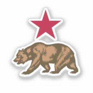 Californië-Beer en Star Sticker