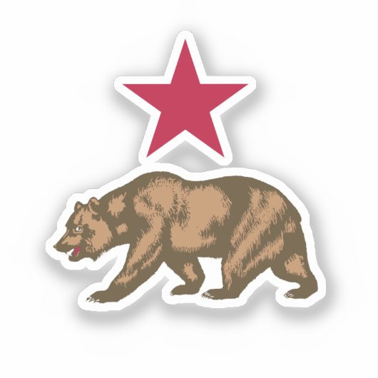 Californië-Beer en Star Sticker (Voorkant)