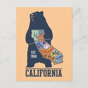 Californië Beer Golden State Briefkaart