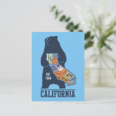 Californië Beer Golden State Briefkaart (Staand voorkant)
