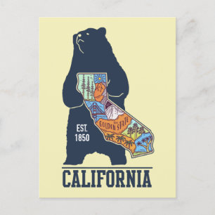 Californië Beer Golden State Briefkaart