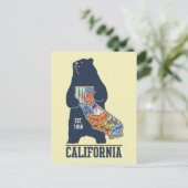 Californië Beer Golden State Briefkaart (Staand voorkant)