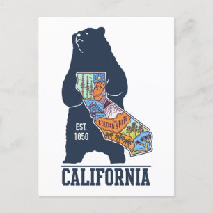Californië Beer Golden State Briefkaart