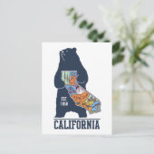 Californië Beer Golden State Briefkaart (Staand voorkant)