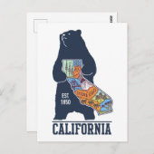 Californië Beer Golden State Briefkaart (Voorkant / Achterkant)