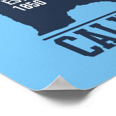 Californië Beer Golden State Poster (Hoek)