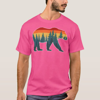 Californië Beer Retro Natuur Wandelproduct T-shirt