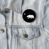 Californië-Beer Ronde Button 5,7 Cm (In situ)