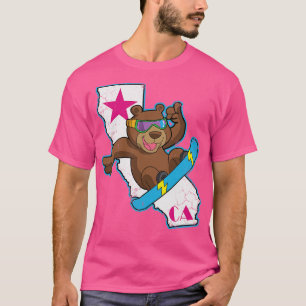 Californië Beer Snowboarder Snowboarding T-shirt