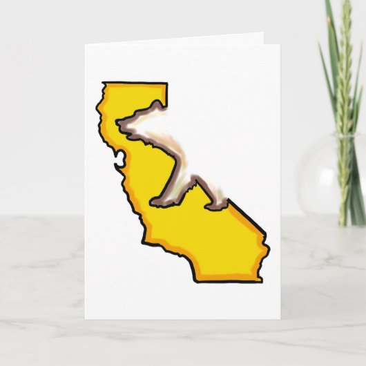 Californië beer staat symbool aangepaste wenskaart kaart (Voorkant)
