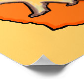 Californië beer staat symbool oranje aangepaste po poster (Hoek)