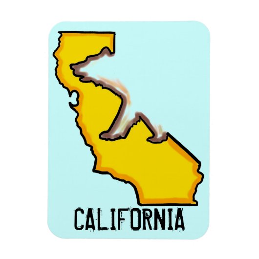 Californië beer staat symbool souvenirmagneet magneet (Verticaal)