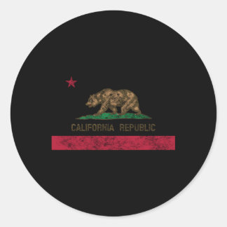 Californië Beer Staatsvlag 1846 Ronde Sticker