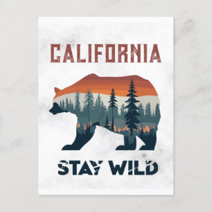  Californië Beer Stay Wild Travel Briefkaart