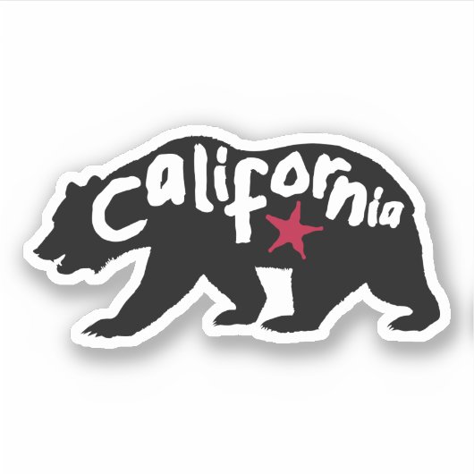 Californië-Beer Sticker (Voorkant)