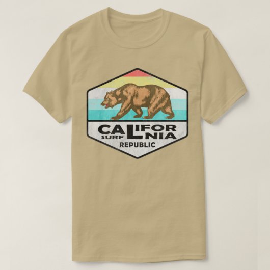  Californië Beer Surf T-shirt (Design voorkant)