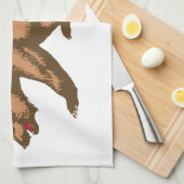 Californië-Beer Theedoek (Quarter Fold)