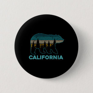 Californië Beer Vintage Retro Natuur Wandel Souven Ronde Button 5,7 Cm