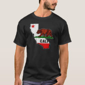 Californië-Beer vlag (verhit) T-shirt (Voorkant)
