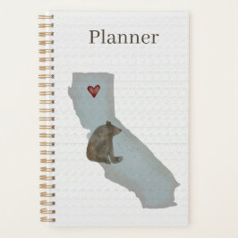 Californië Beer | Waterverf Planner | 14 x 21,5 cm