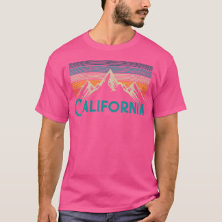 Californië Bergen Retro Hiking Souvenir T-shirt
