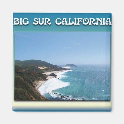 Californië Big Sur Ocean Uitzicht II Magneet (Voorkant)