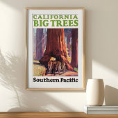  Californië Big Trees Southern Pacific Poster
