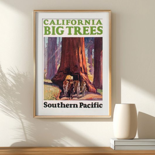  Californië Big Trees Southern Pacific Poster