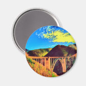 Californië - BIXBY CREEK - Bridge Magneet (Voorkant / Achterkant)