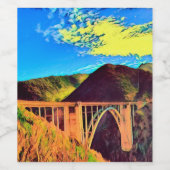 Californië - BIXBY CREEK - Bridge Wijn Etiket (Enkel label)