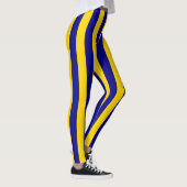 Californië Blauw en Gouden Verticale Strepen Leggings (Rechts)