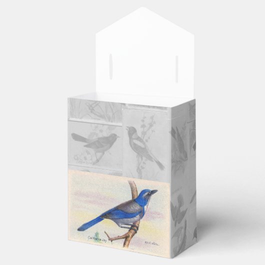 Californië Blue Jay  Bedankdoosjes (Geopend)