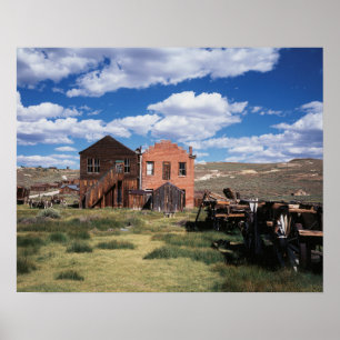 Californië, Bodie State Historic Park, Een oude Poster