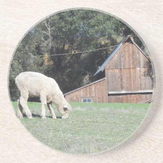 Californië-Boerderij Zandsteen Onderzetter (Voorkant)