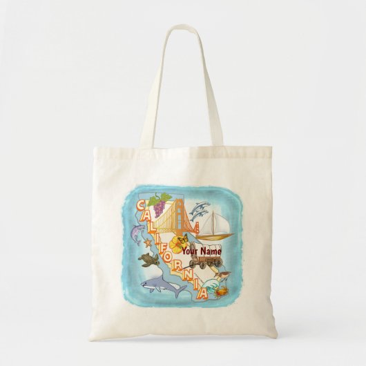 Californië boodschappentas tote bag (Voorkant)