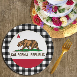 Californië-Bord, buffelpleister en Californische v Papieren Bordje