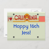 Californië Borden Briefkaart (Voorkant / Achterkant)