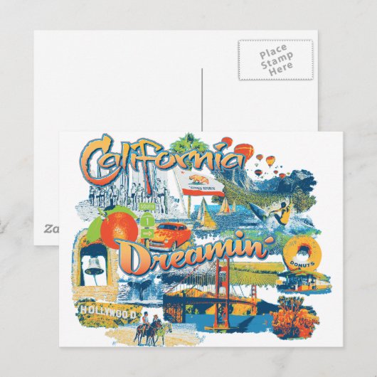 Californië Briefkaart (Voorkant / Achterkant)