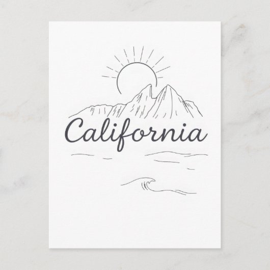 Californië Briefkaart (Voorkant)