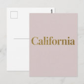 Californië Briefkaart – Bold Typography Design (Voorkant / Achterkant)