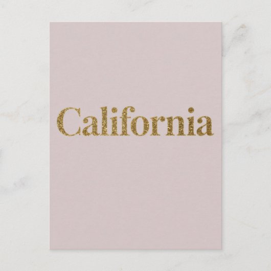 Californië Briefkaart – Bold Typography Design (Voorkant)